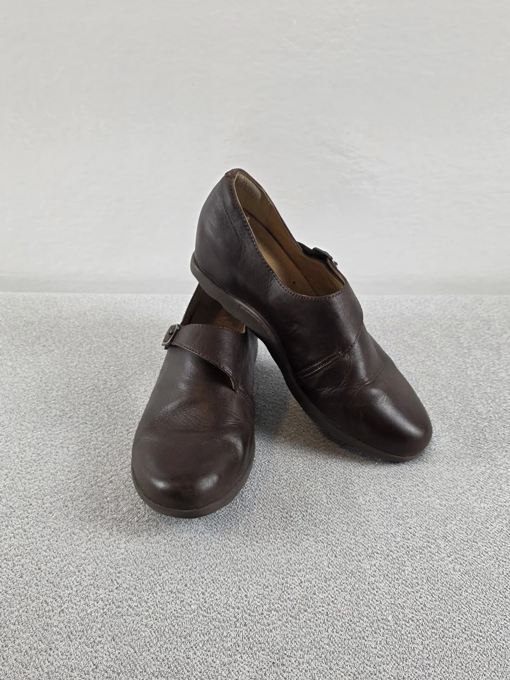 Dansko Marisa Hidden Wedge Oxford Shoes Brown Leather Women's 39/8.5-9